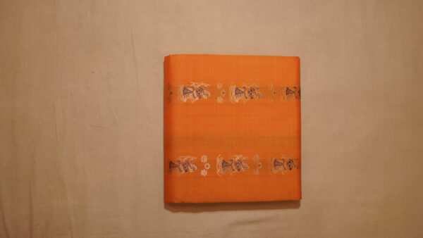 Sunlit Mina Charm: Bishnupur Baluchuri Saree in Golden Yellow - Image 2